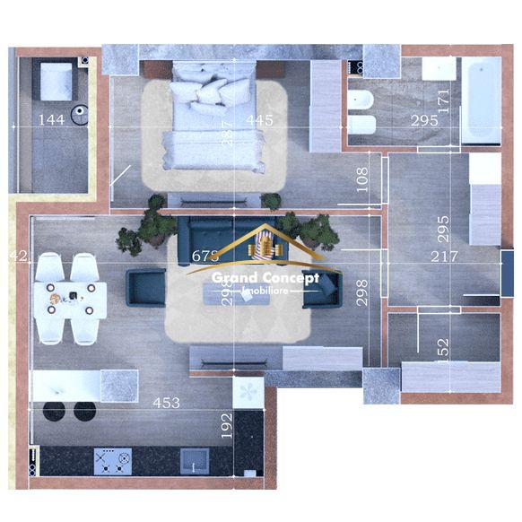 Apartament 2 camere, Copou, 59.36 mp