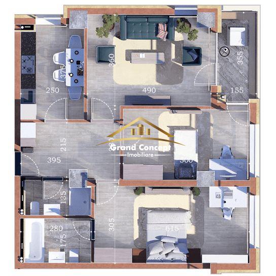 Apartament 3 camere, Copou, 79.24 mp